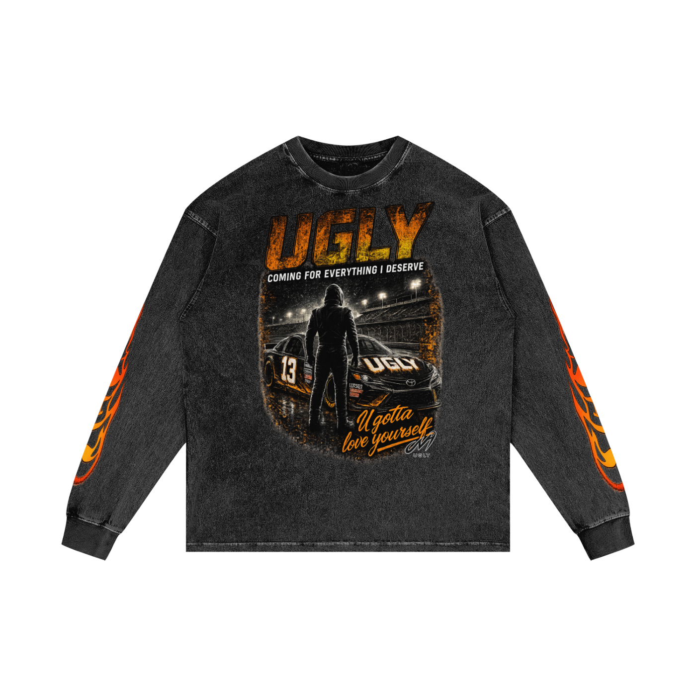 ACID WASH OVERSIZE LONG SLEEVE T-SHIRT