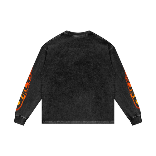 ACID WASH OVERSIZE LONG SLEEVE T-SHIRT